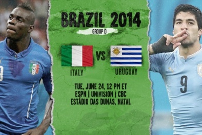 Link sopcast xem trực tiếp trận Italia vs Uruguay World Cup 2014 